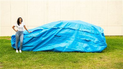 Giant Ziploc'' protects cars from flooding