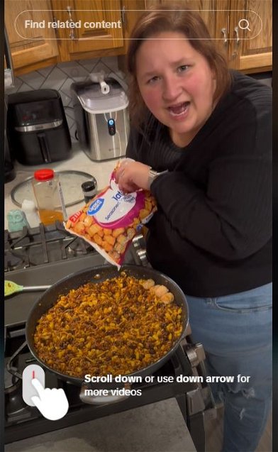 Internet Falls in Love with Mom Making Tater Tot Casserole